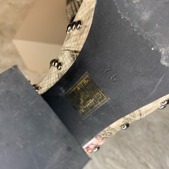 Jeffrey Campbell Snakeskin Colourful Leather Ankle Booties size US 7.5 - Picture 5 of 5